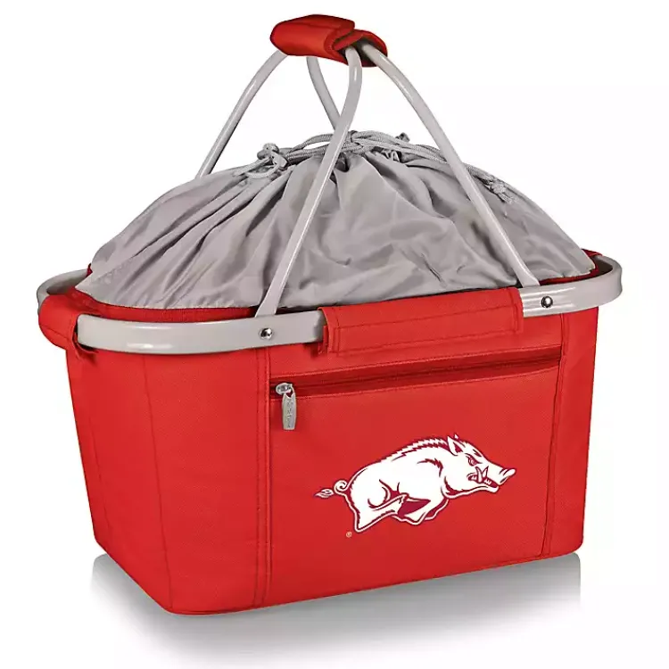 Serving & Entertaining-Kirklands Home Arkansas Razorbacks Cooler Basket Red