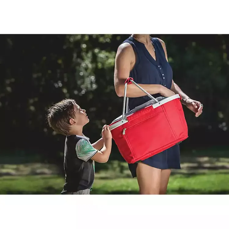 Serving & Entertaining-Kirklands Home Arkansas Razorbacks Cooler Basket Red