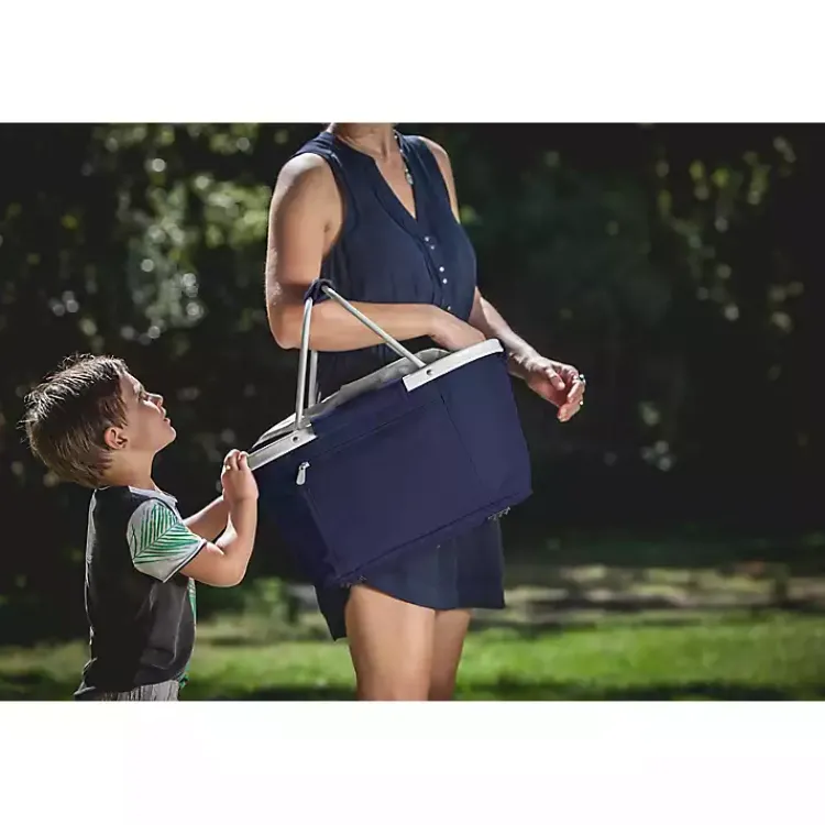 Serving & Entertaining-Kirklands Home Ole Miss Rebels Cooler Basket Blue