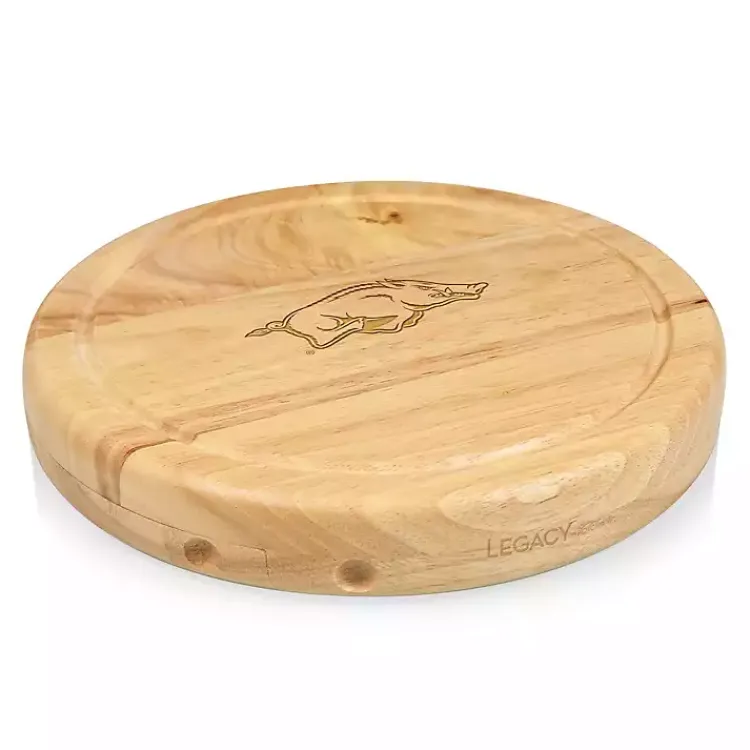 Serving & Entertaining-Kirklands Home Arkansas Razorbacks Cheese Board and Tool Set Tan