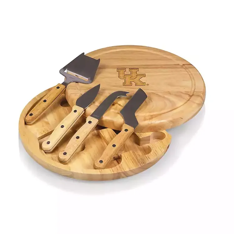 Serving & Entertaining-Kirklands Home Kentucky Wildcats Cheese Board and Tool Set Tan