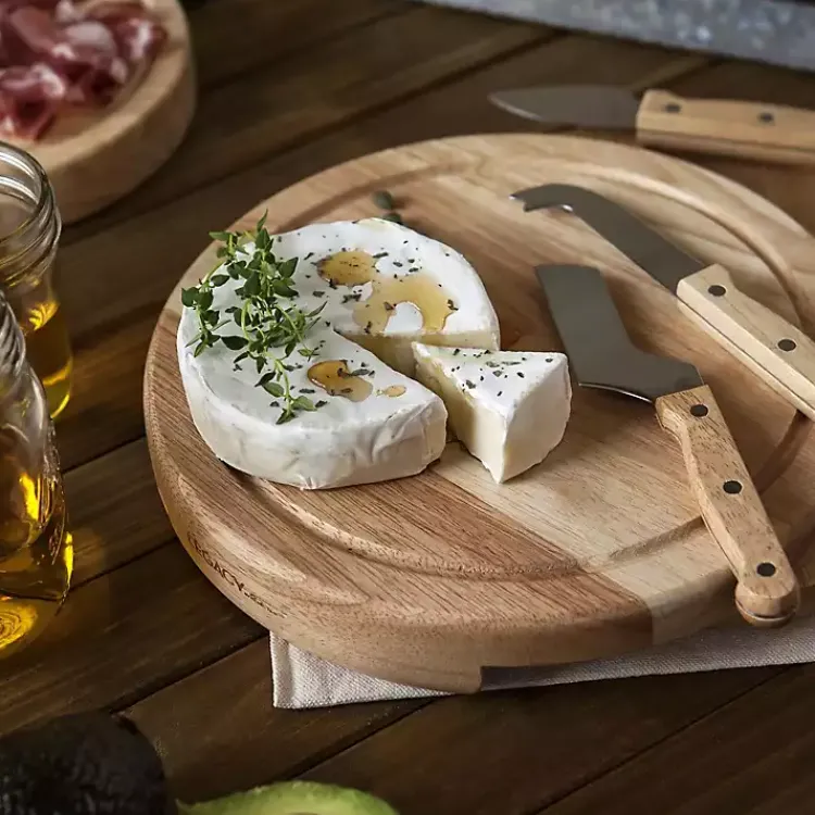 Serving & Entertaining-Kirklands Home LSU Tigers Cheese Board and Tool Set Tan