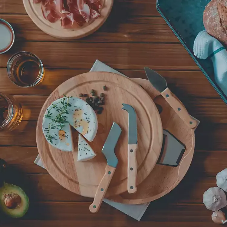Serving & Entertaining-Kirklands Home Mississippi State Cheese Board and Tool Set Tan