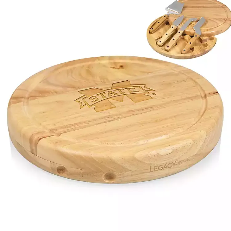 Serving & Entertaining-Kirklands Home Mississippi State Cheese Board and Tool Set Tan