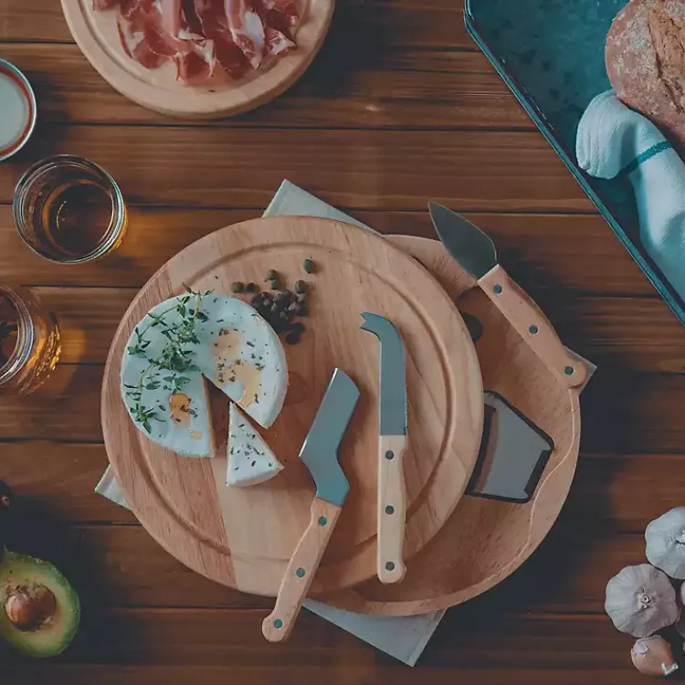 Serving & Entertaining-Kirklands Home North Carolina Tar Heels Cheese Board and Tool Set Tan