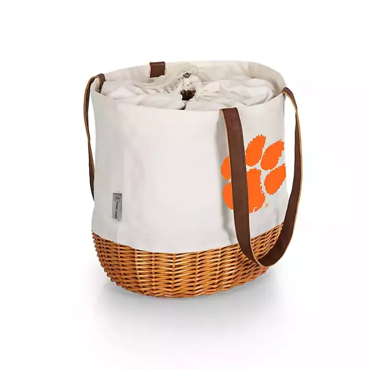 Serving & Entertaining-Kirklands Home Clemson Tigers Canvas Tote Bag Orange