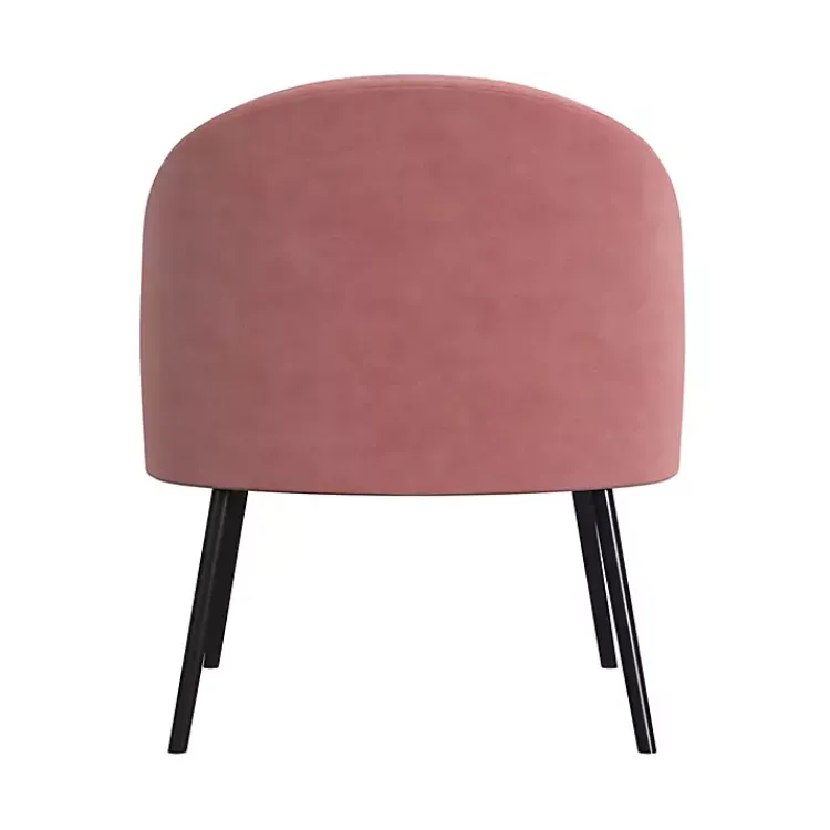 Accent Chairs-Kirklands Home Blush Velvet Modern Accent Chair Pink