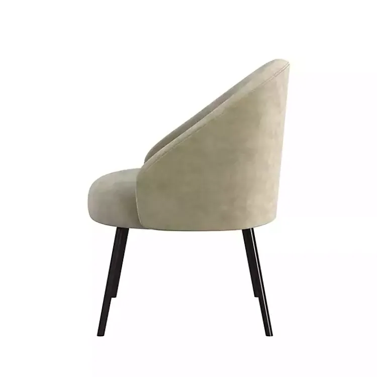 Accent Chairs-Kirklands Home Taupe Velvet Modern Accent Chair Tan