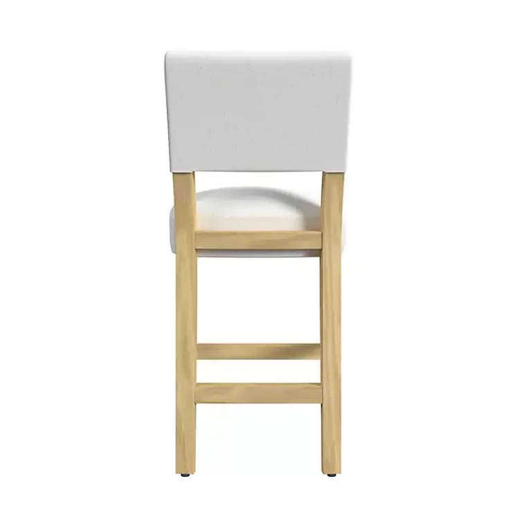 Bar Stools & Counter Height Stools-Kirklands Home Upholstered Wood Counter Stool White