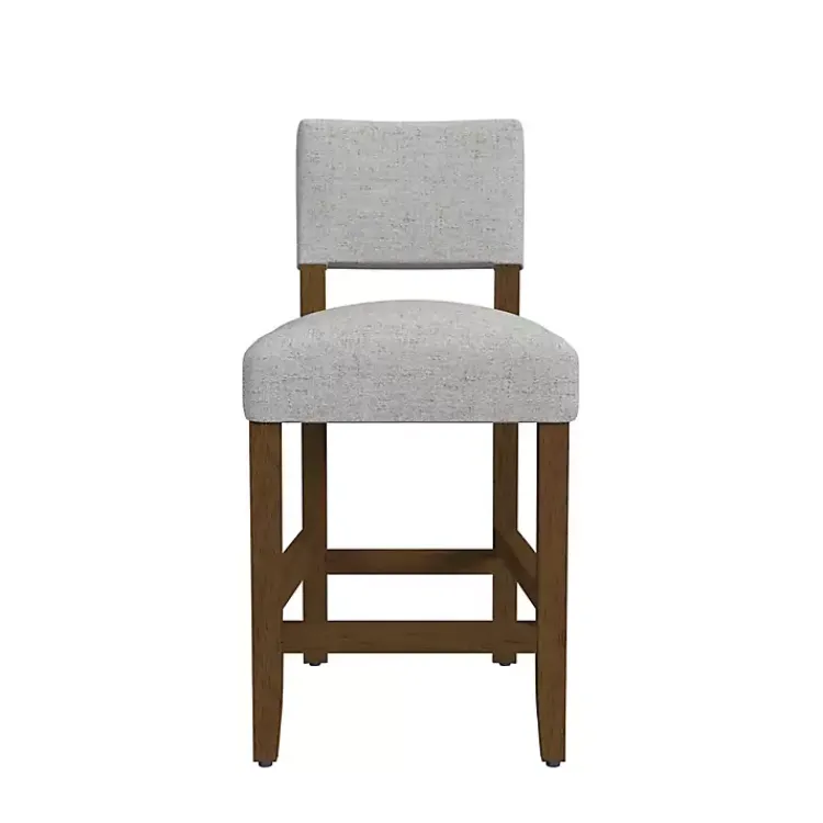 Bar Stools & Counter Height Stools-Kirklands Home Upholstered Wood Counter Stool Gray