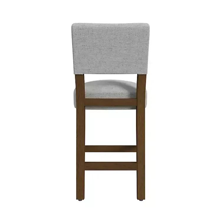 Bar Stools & Counter Height Stools-Kirklands Home Upholstered Wood Counter Stool Gray