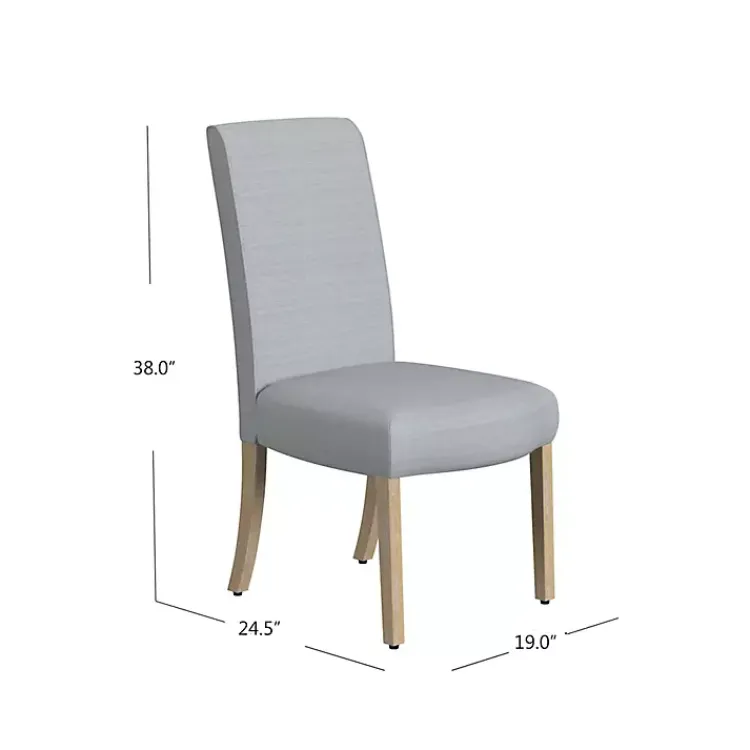 Dining Chairs-Kirklands Home Whitewashed Dining Chairs, Set of 2 Gray