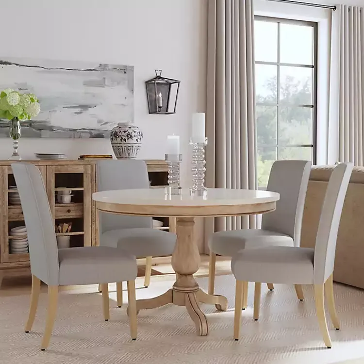 Dining Chairs-Kirklands Home Whitewashed Dining Chairs, Set of 2 Gray