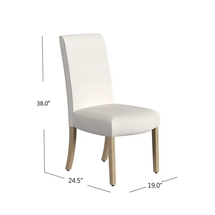 Dining Chairs-Kirklands Home Cream washed Dining Chairs, Set of 2 White
