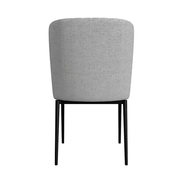 Dining Chairs-Kirklands Home Light Channel Back Dining Chairs, Set of 2 Gray