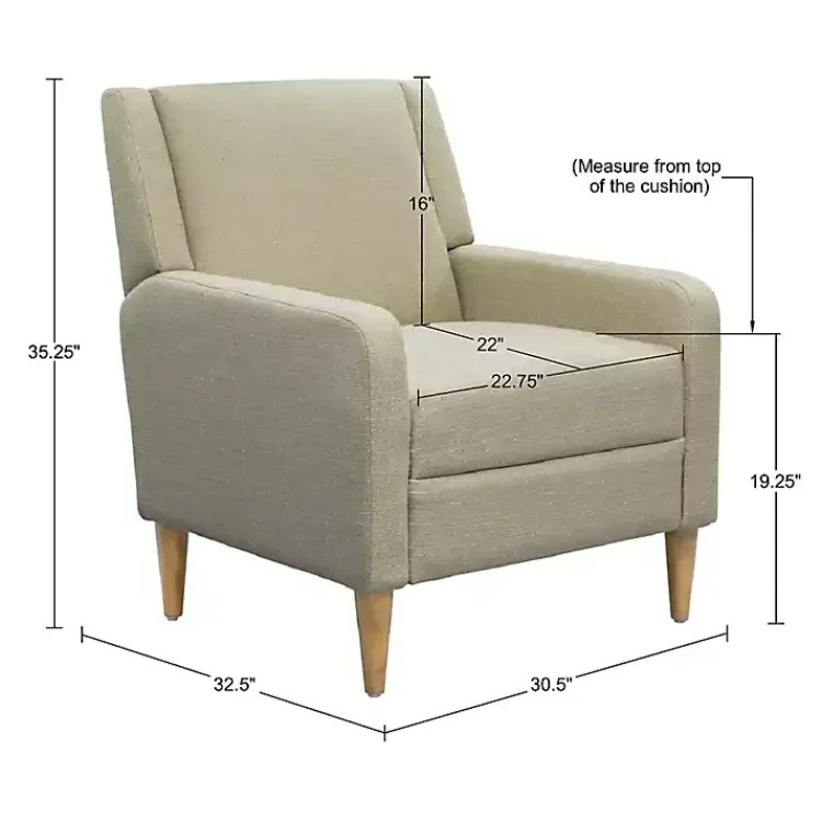 Accent Chairs-Kirklands Home Classic Upholstered Taupe Accent Chair Tan
