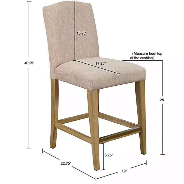 Bar Stools & Counter Height Stools-Kirklands Home Martha Stewart Counter Stool Tan