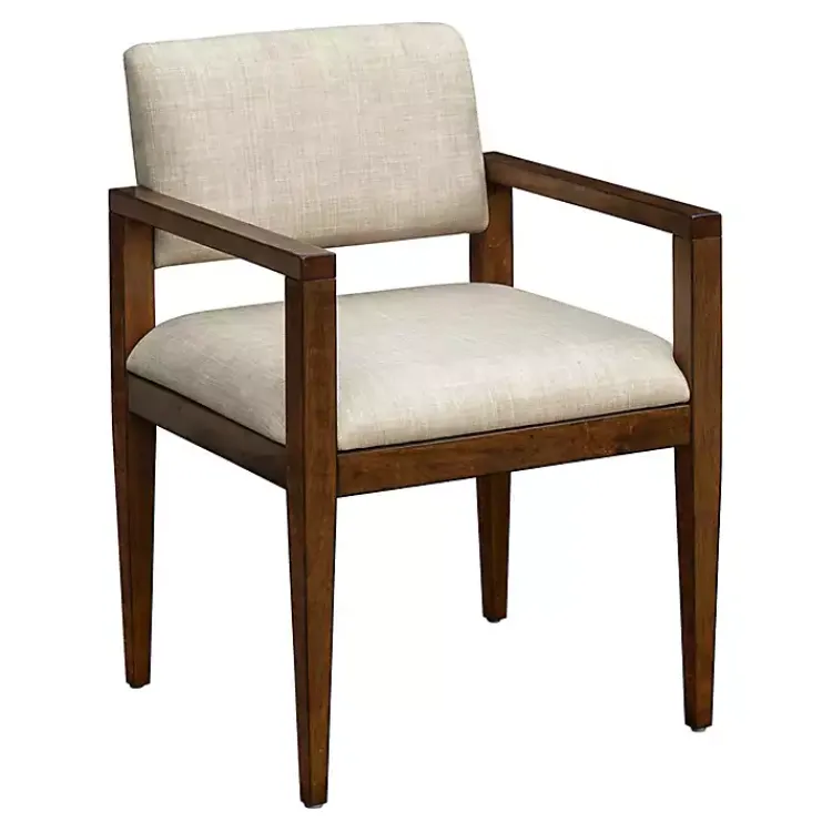 Dining Chairs-Kirklands Home Beige Upholstered Wood Dining Chairs, Set of 2 Tan