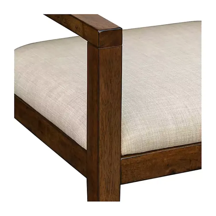 Dining Chairs-Kirklands Home Beige Upholstered Wood Dining Chairs, Set of 2 Tan