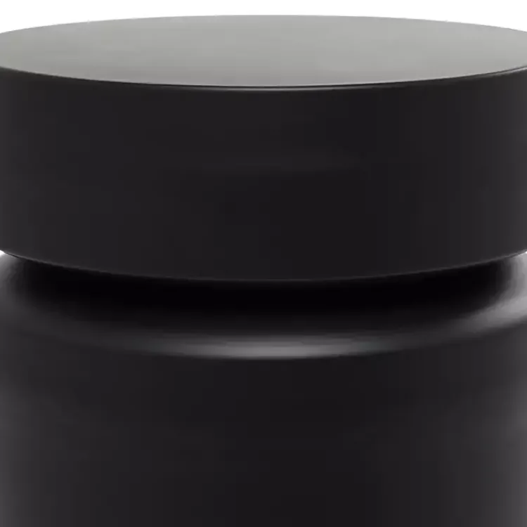 Accent & End Tables-Kirklands Home Metal Round Drum Accent Table Black