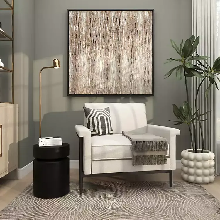 Accent & End Tables-Kirklands Home Metal Round Drum Accent Table Black