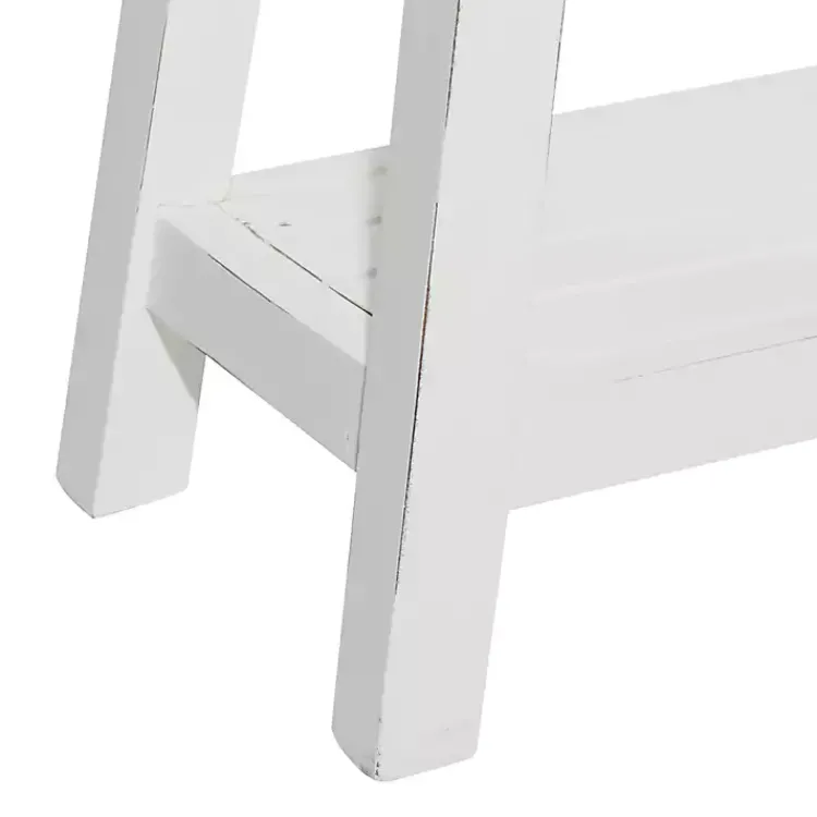 Entryway Furniture-Kirklands Home Wood Bench with Slatted Wood Base White