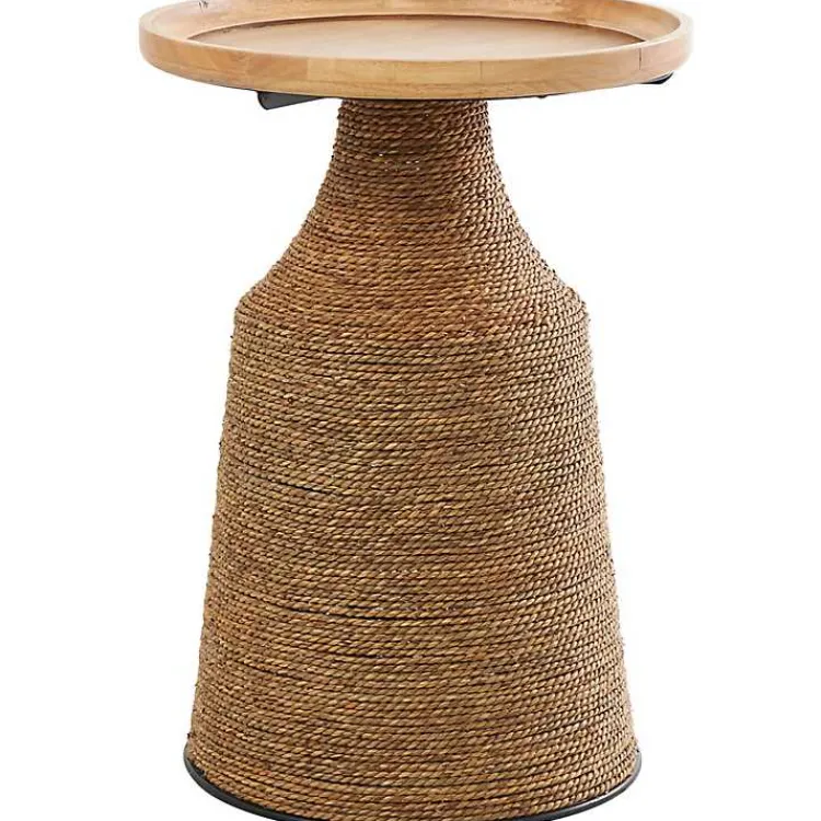 Accent & End Tables-Kirklands Home Wood Wrapped Accent Table Brown