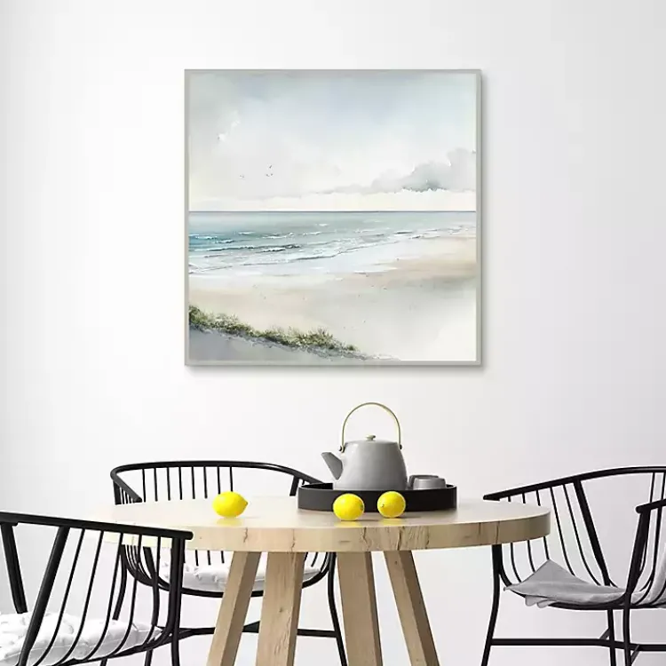 Canvas Art-Kirklands Home Soft Coastal I Framed Canvas Art Print Blue