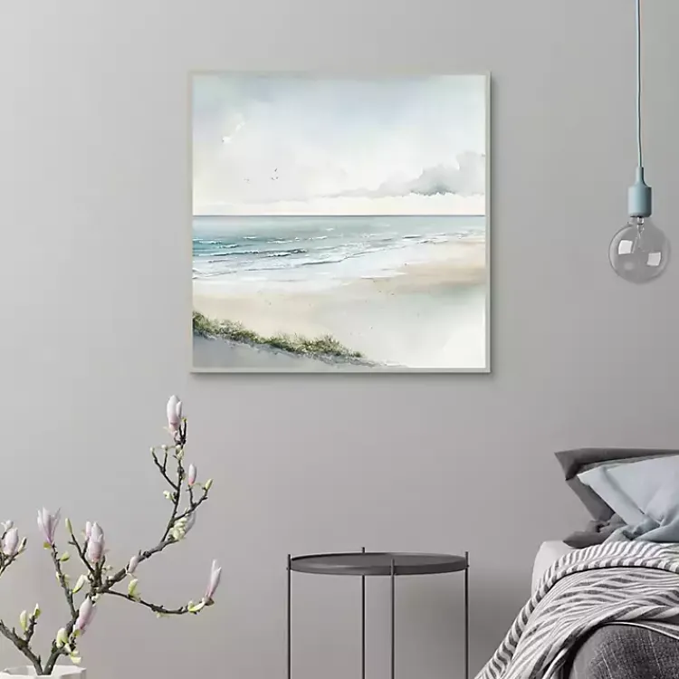 Canvas Art-Kirklands Home Soft Coastal I Framed Canvas Art Print Blue