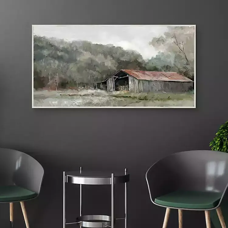Canvas Art-Kirklands Home Old Gray Barn Framed Canvas Art Print