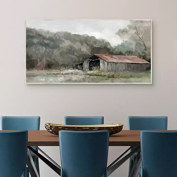 Canvas Art-Kirklands Home Old Gray Barn Framed Canvas Art Print