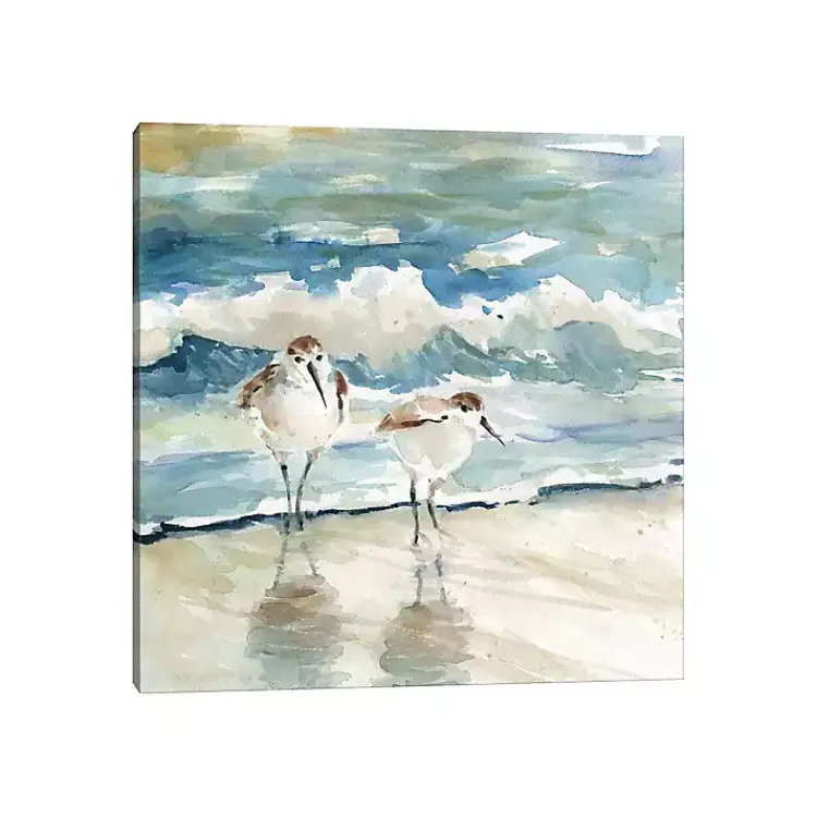 Canvas Art-Kirklands Home Beach Birds Canvas Art Print Blue