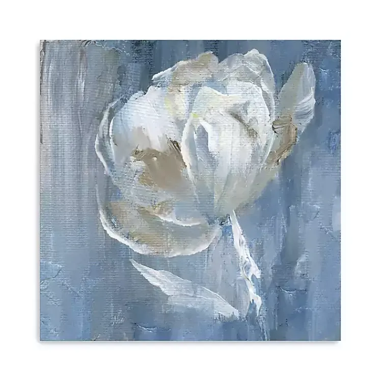 Canvas Art-Kirklands Home White on Blue Canvas Art Print, 30x30 in.