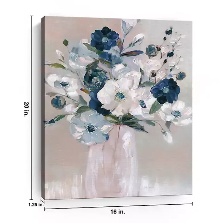 Canvas Art-Kirklands Home Touch of Teal Bouquet Canvas Art Print, 16x20 in.