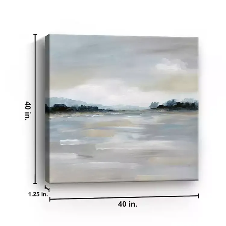 Canvas Art-Kirklands Home Meadow Clearing Canvas Art Print, 40x40 in. Gray