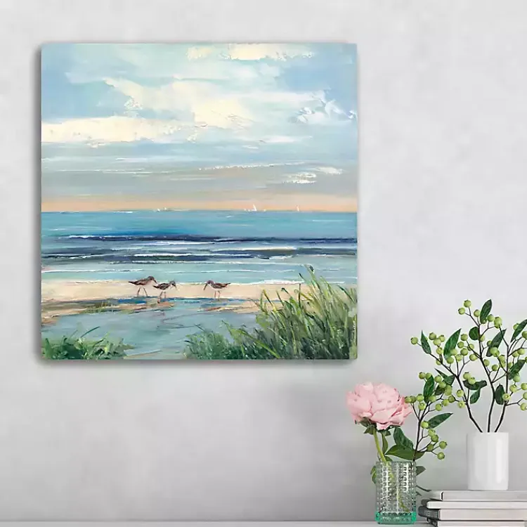 Canvas Art-Kirklands Home Paradise Beach Canvas Art Print, 20x20 in. Blue