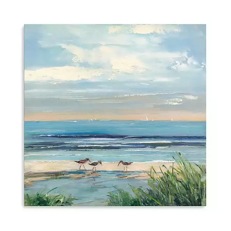 Canvas Art-Kirklands Home Paradise Beach Canvas Art Print, 30x30 in. Blue
