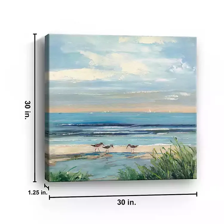 Canvas Art-Kirklands Home Paradise Beach Canvas Art Print, 30x30 in. Blue