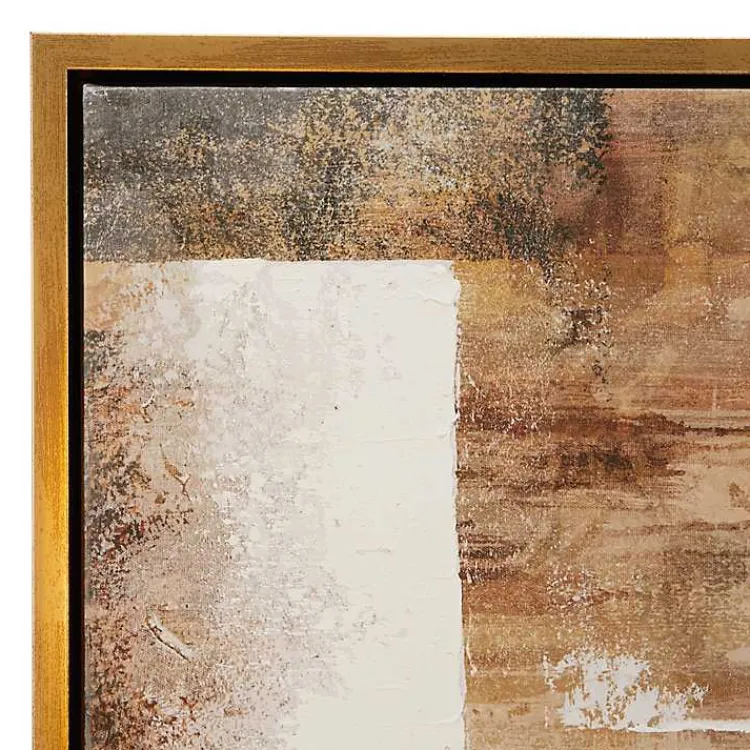 Canvas Art-Kirklands Home Abstract Gold Framed Canvas Art Print