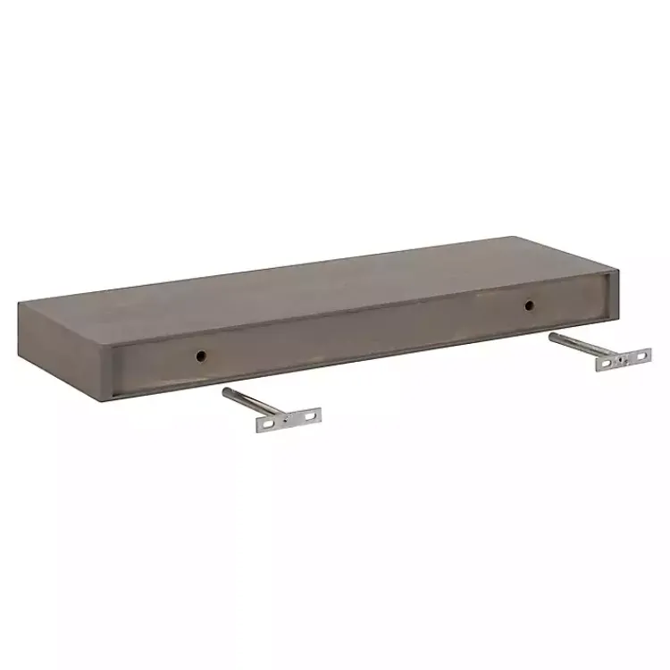 Shelves-Kirklands Home Dark Brown Wood Floating Shelves, Set of 2