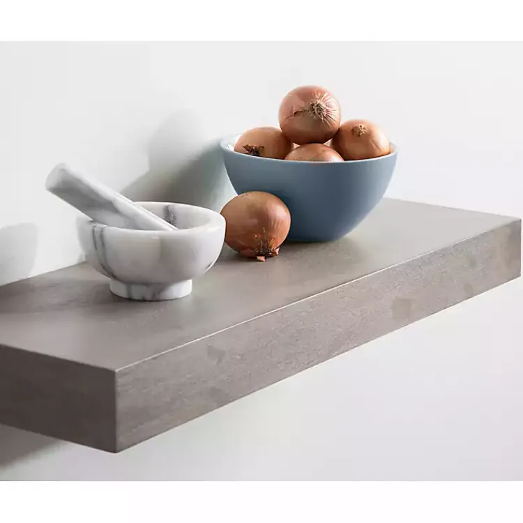 Shelves-Kirklands Home Dark Brown Wood Floating Shelves, Set of 2