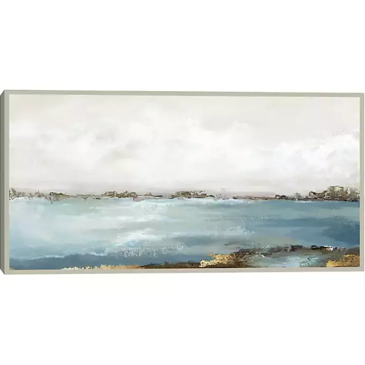 Canvas Art-Kirklands Home Splendor Moment Framed Canvas Art Print Blue