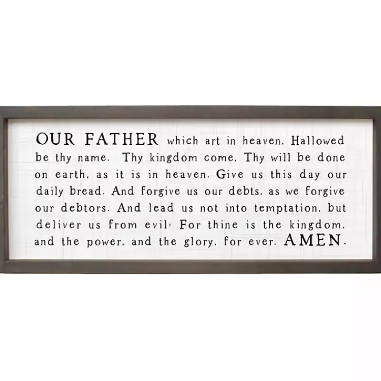 Wall Quotes & Signs-Kirklands Home Our Father Framed Wall Plaque