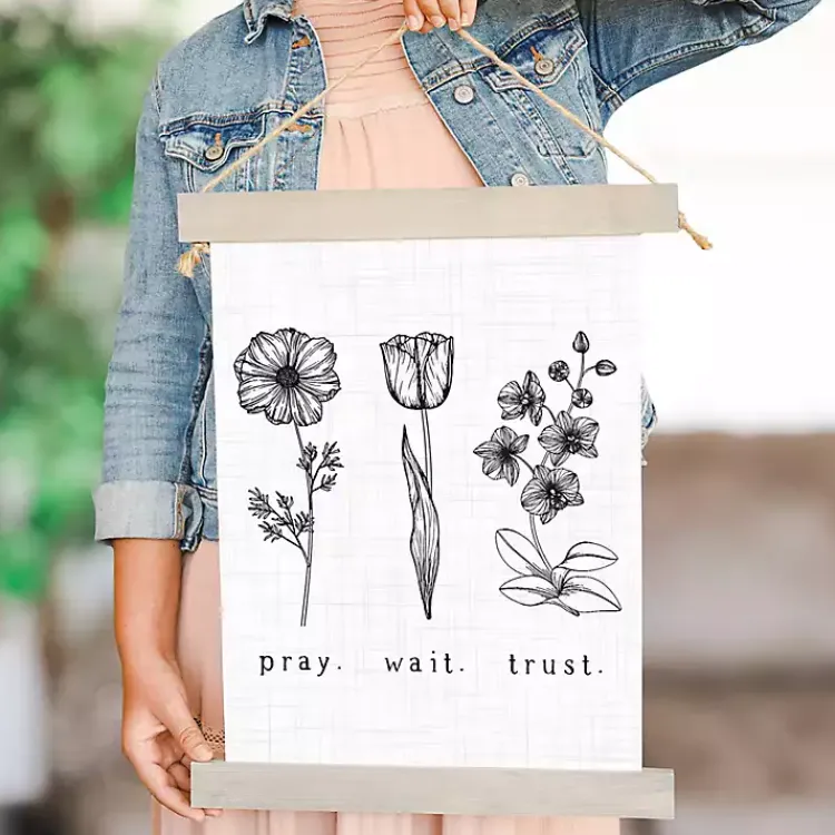 Wall Quotes & Signs-Kirklands Home Pray. Wait. Trust. Wall Plaque