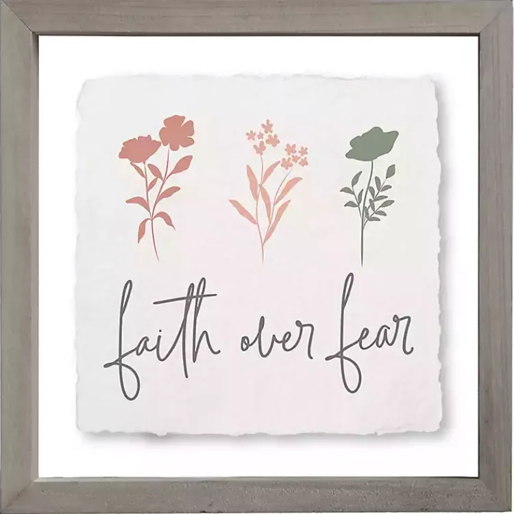 Wall Quotes & Signs-Kirklands Home Faith Over Fear Wall Plaque