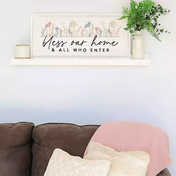 Wall Quotes & Signs-Kirklands Home Bless Our Home Wall Plaque