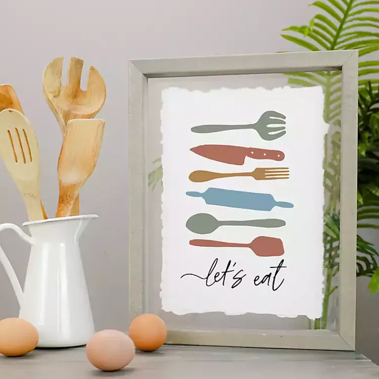 Wall Quotes & Signs-Kirklands Home Let's Eat Framed Wall Plaque