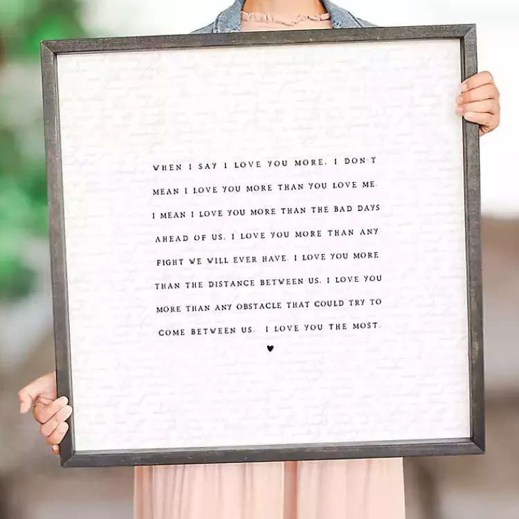 Wall Quotes & Signs-Kirklands Home Love You Most Framed Wall Plaque White