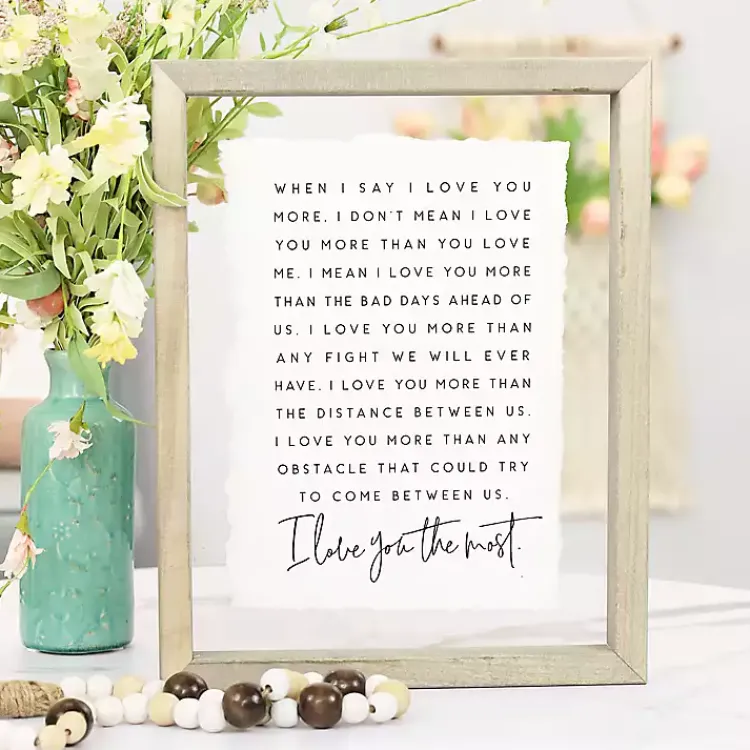 Wall Quotes & Signs-Kirklands Home I Love You Most Framed Wall Plaque