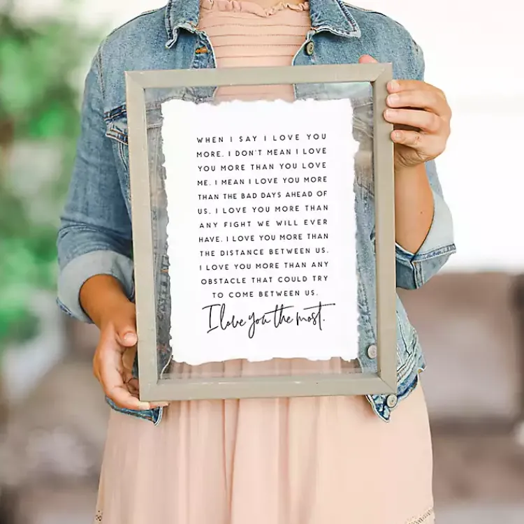 Wall Quotes & Signs-Kirklands Home I Love You Most Framed Wall Plaque